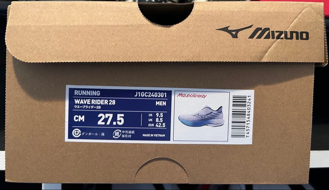 美品　Mizuno ウェーブライダー28 27.5cm