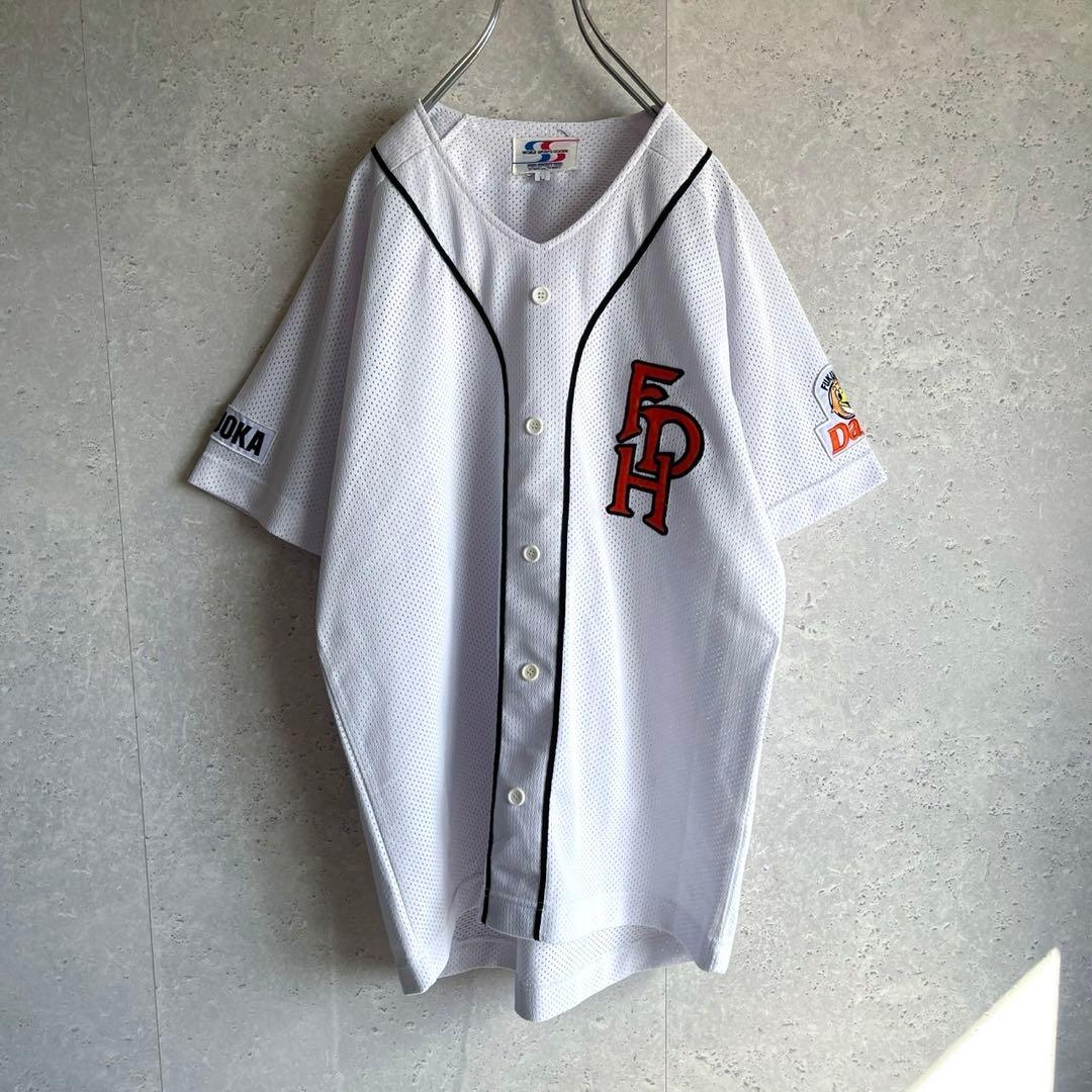 レア 90s 00s 福岡ダイエーホークス ベースボールシャツ レプリカ