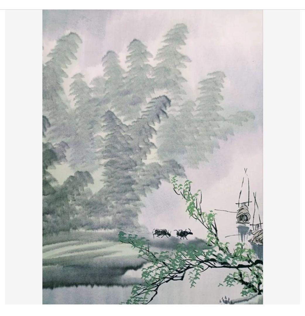 美品 初夏漓江画 龍脈 山水画 中国掛け軸 美術工芸品
