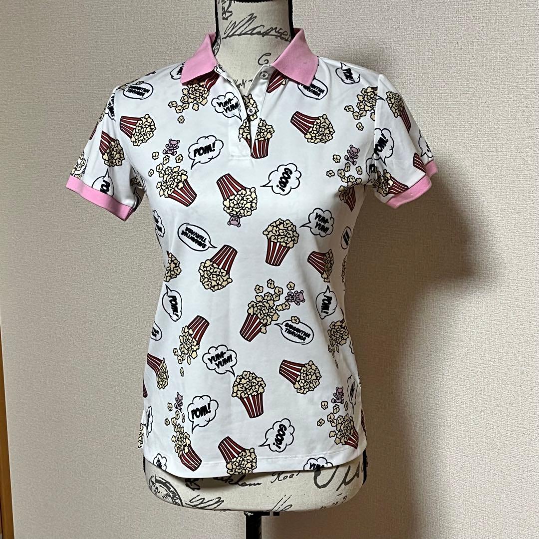 サマンサ　ゴルフ　ウェア　ポロシャツ　半袖　トップス　ポップコーン