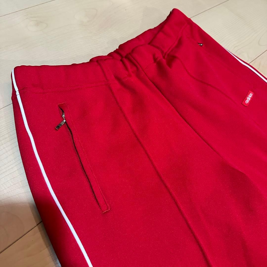 80s adidas アディダス トラックパンツ 赤　西ドイツ デサント製