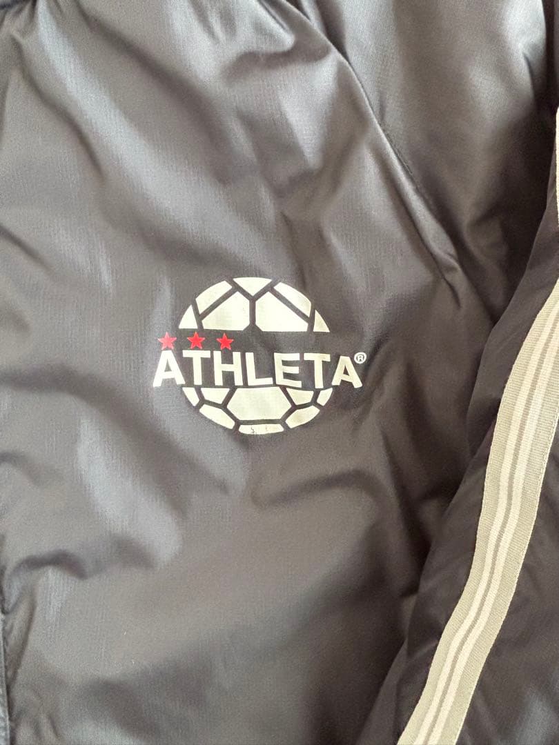 ATHLETA ベンチコート フード付き 黒