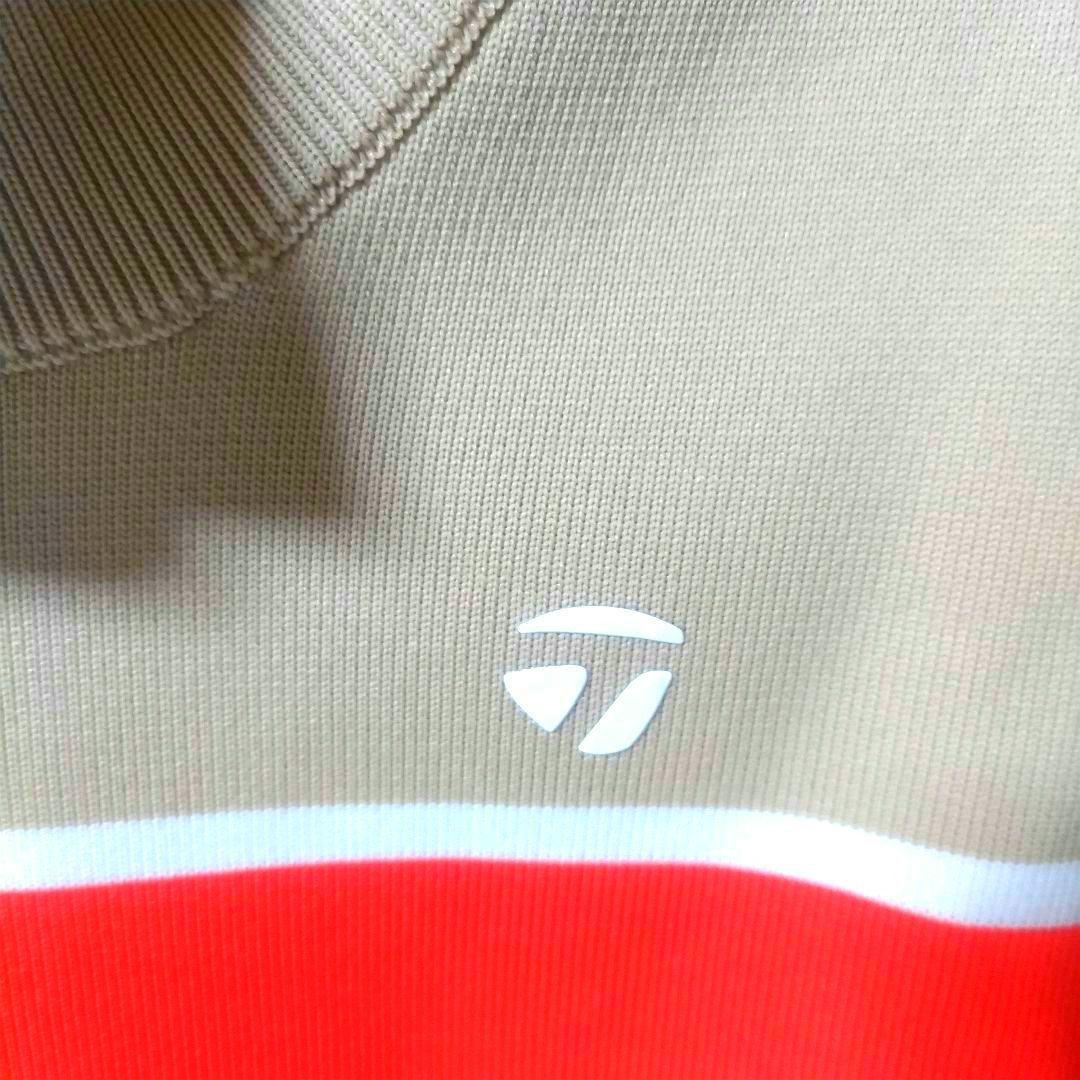 新品タグ付 TaylorMade マルチボーダー裏起毛 タートルネックニット S
