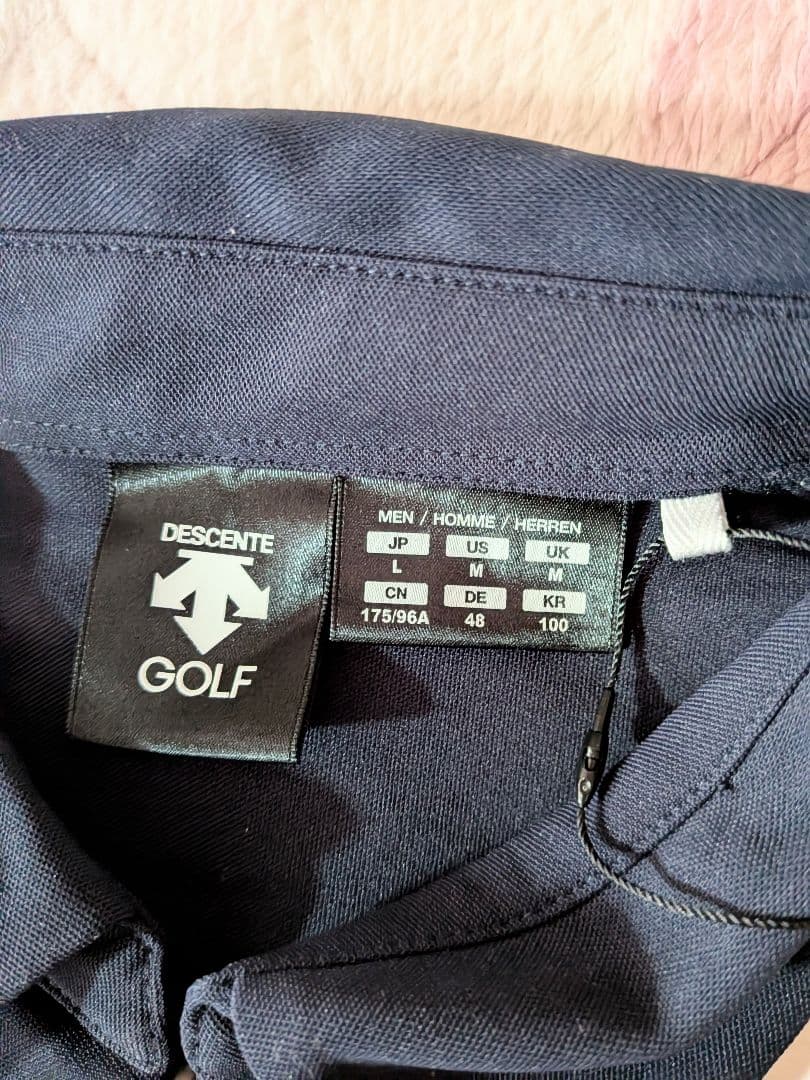 DESCENTE GOLF ネイビー ポロシャツ Lサイズ