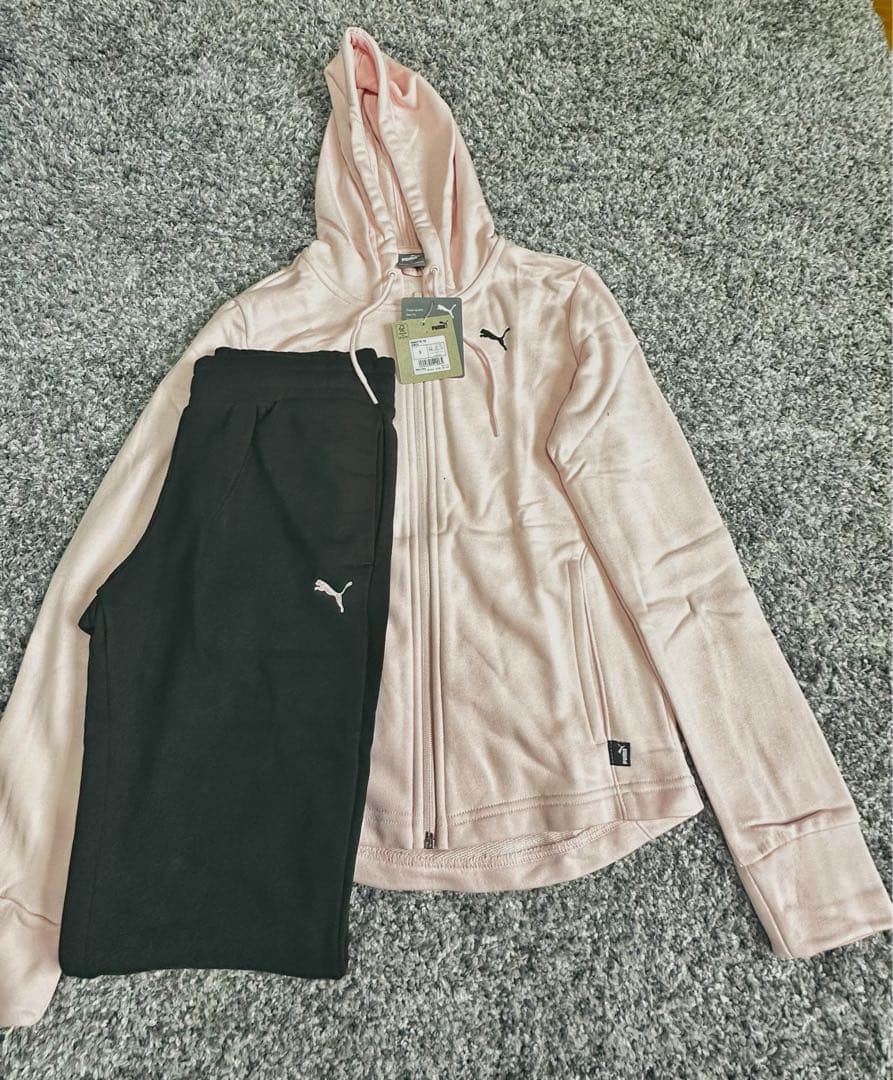 PUMA ウェメンズ CLASSIC フーテッドジャージ上下セット