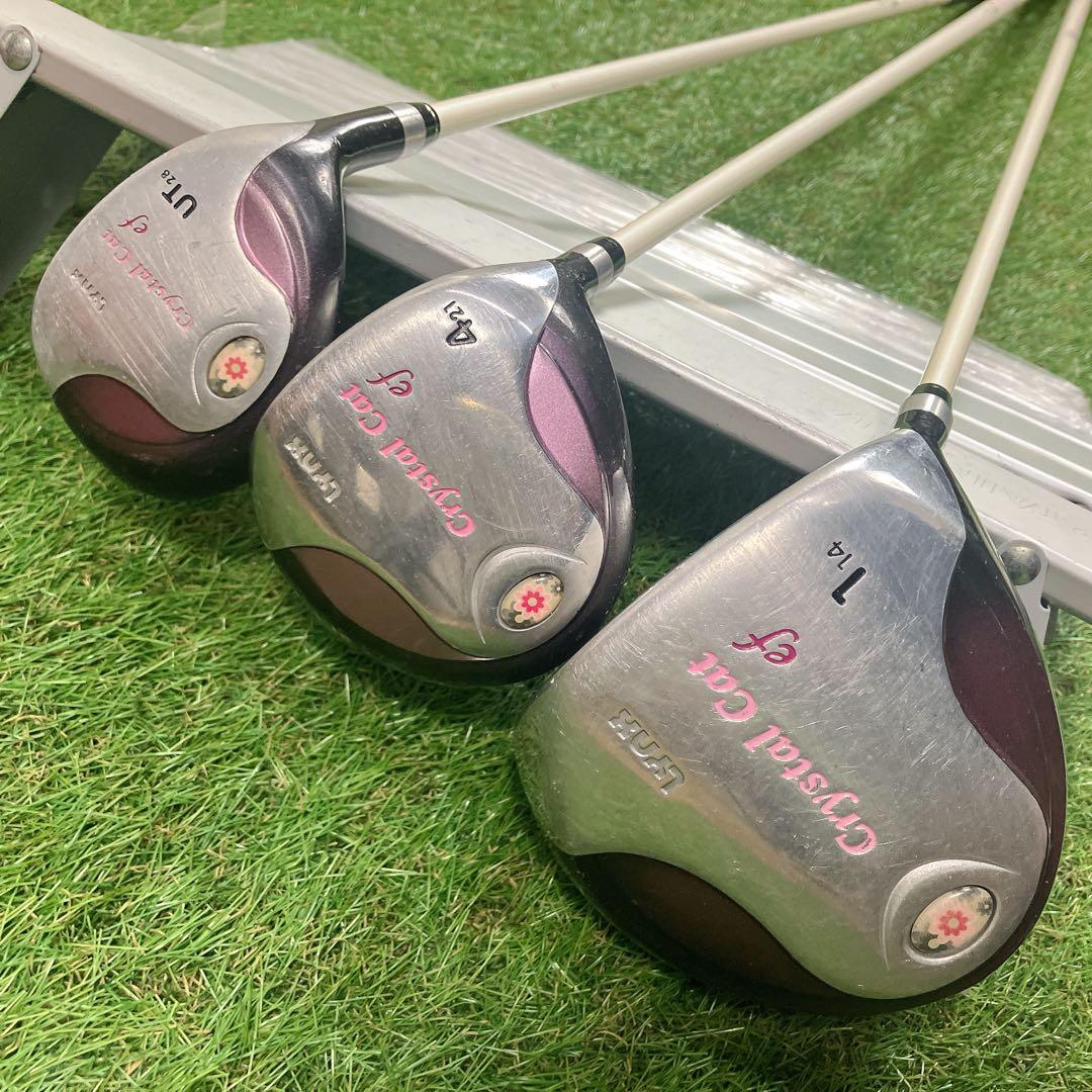 かわいいピンク 初心者　レディースゴルフクラブセット 右利き フレックスL