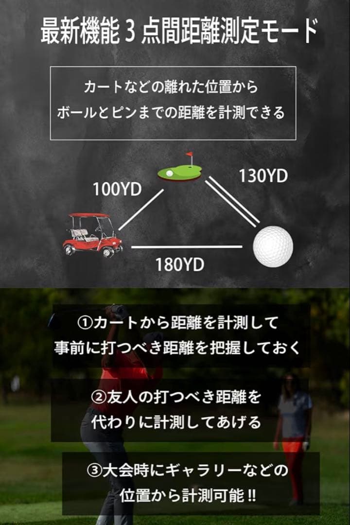 新品未開封　NINJOR GOLF NJ+PRO シルバー レーザー距離計