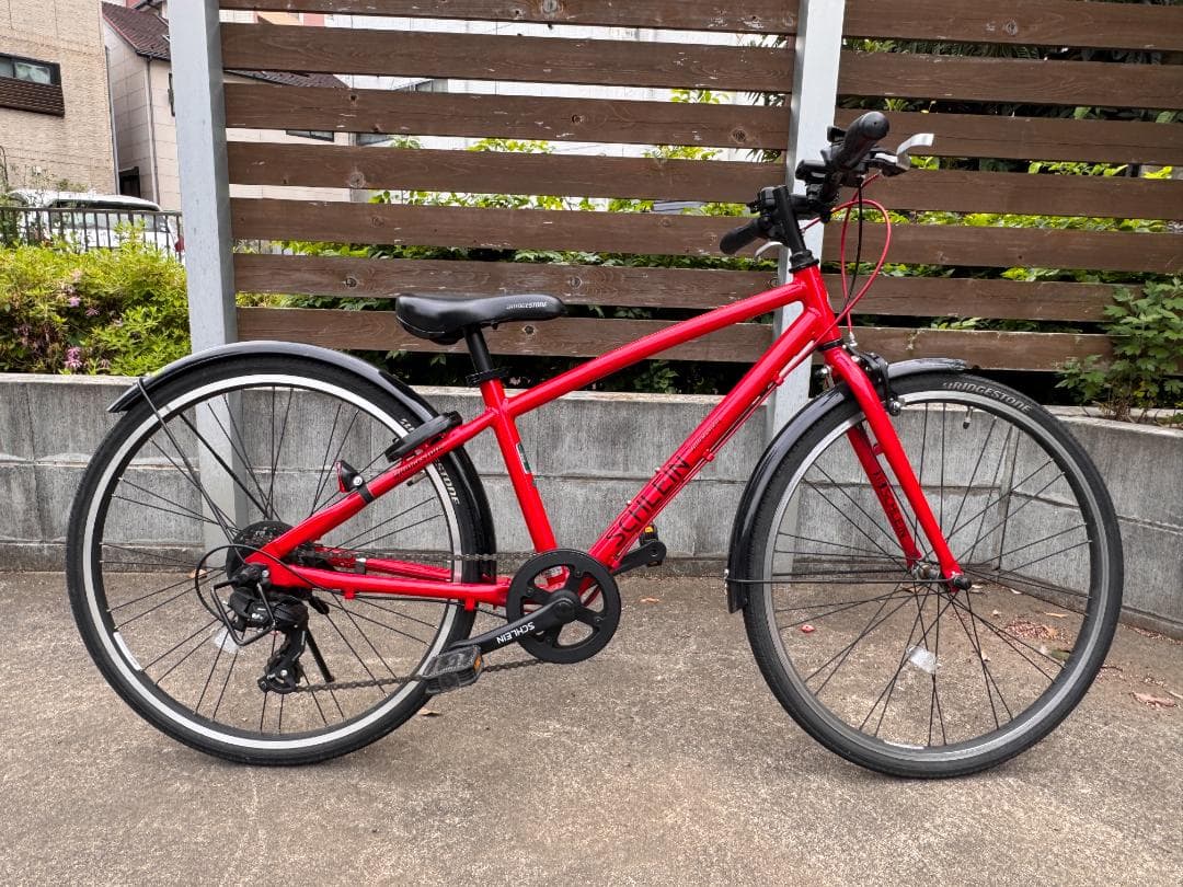 ブリヂストン シュライン 24インチ自転車　ピュアレッド　さいたま市より出品
