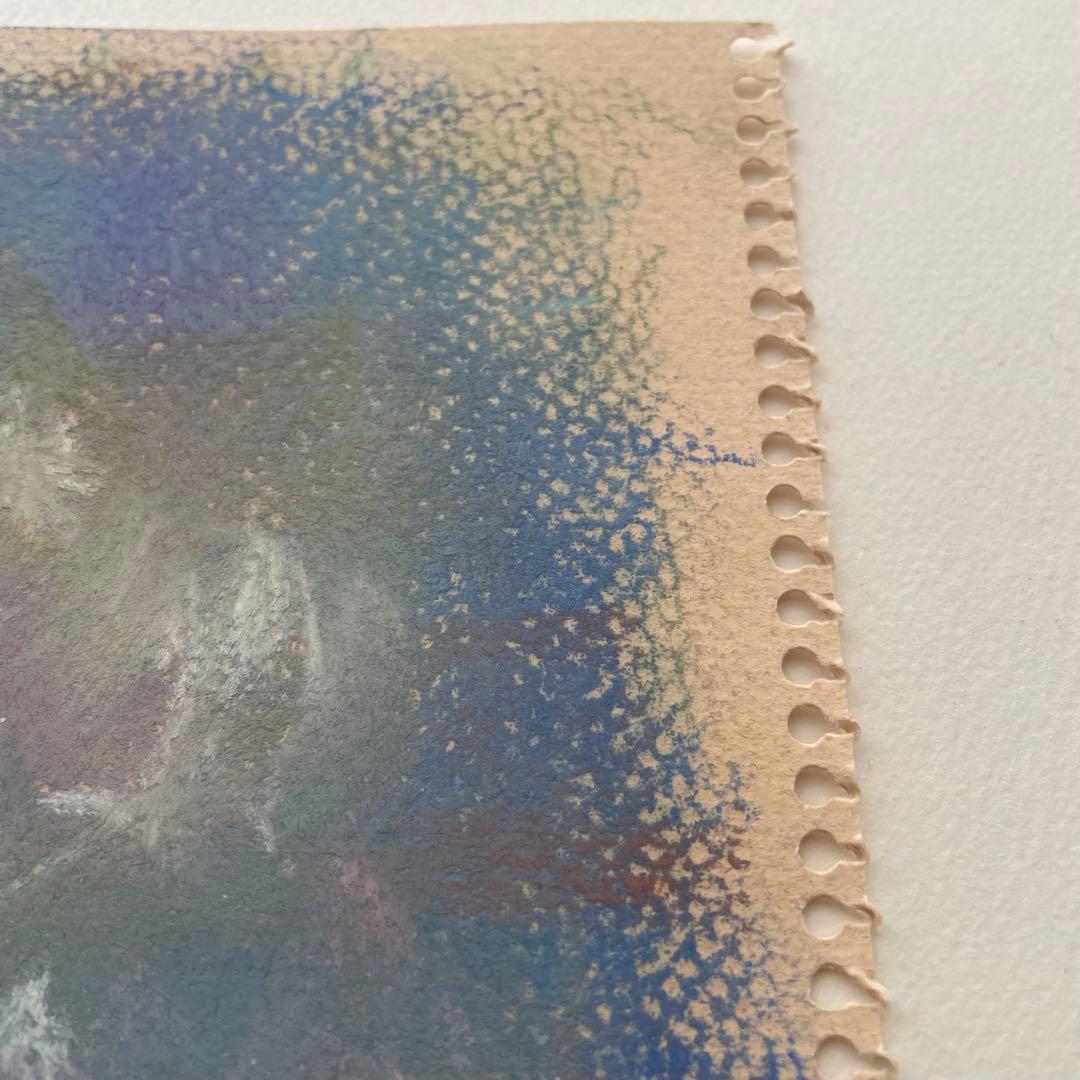 【20年の沈黙・再生の譜】No.40 さよならの言葉　パステル画　美術品
