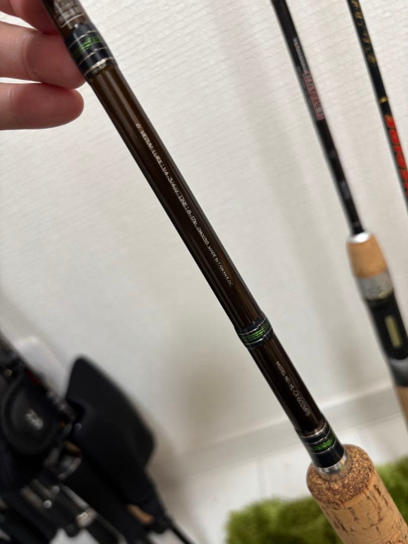 ハートランドなど バスロッド 4本セット コルクハンドル