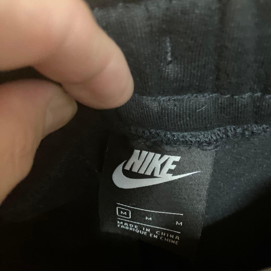 Nike ジャージ上下セット 黒 白いストライプ フード付き