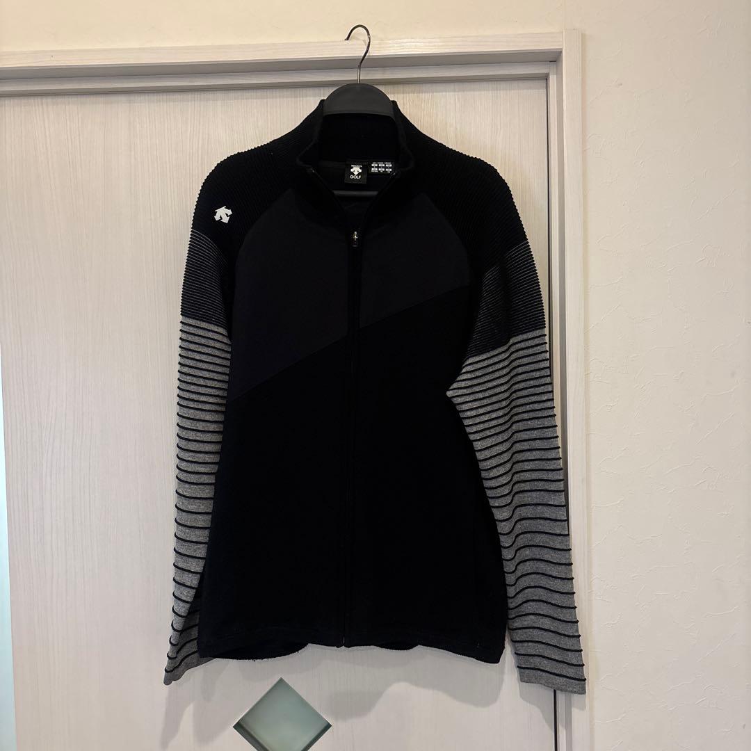 DESCENTE GOLF メンズジャケット Oサイズブラック/グレー