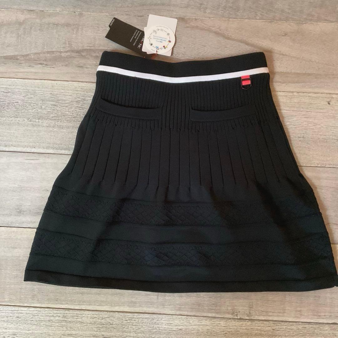 新品new balance golf ニットスカート ブラックM 春夏モデル