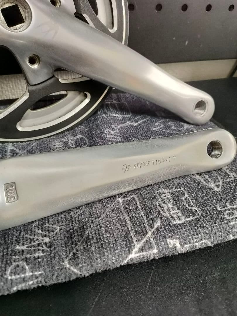 SUGINO クランク シルバー IMPEL50EX ポリッシュ 170mm