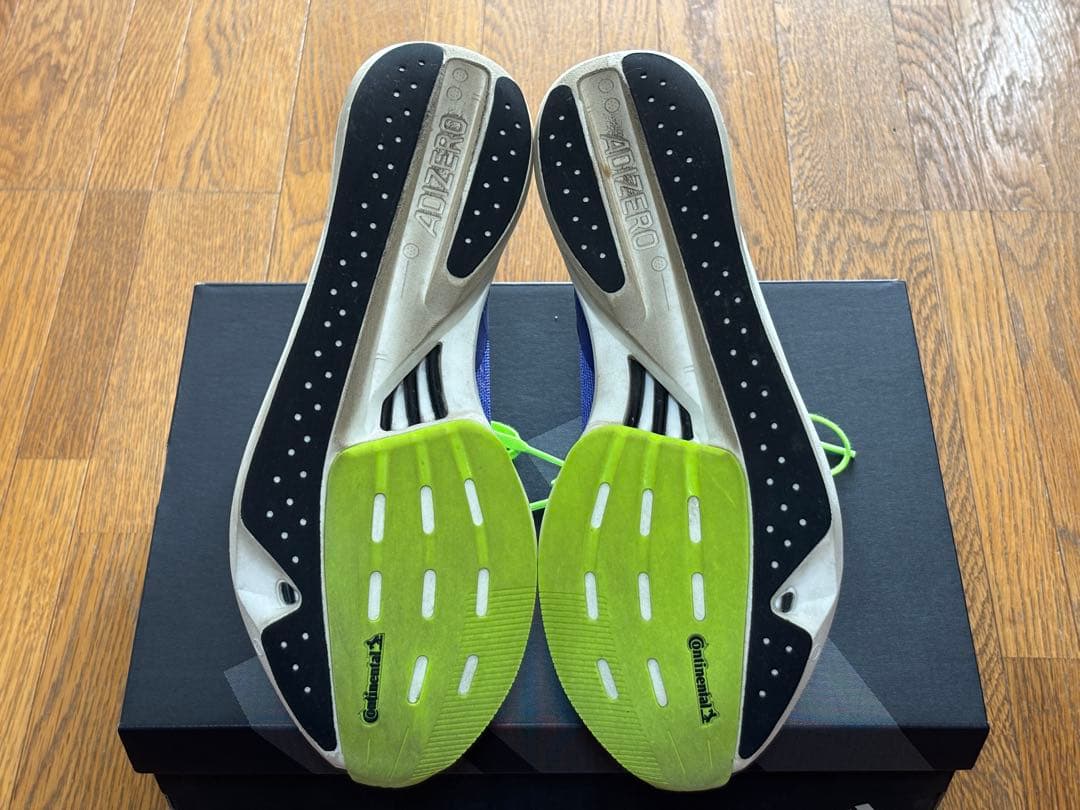 【中古美品】アディゼロ タクミセン10 27.5cm 走行距離50km 箱タグ付