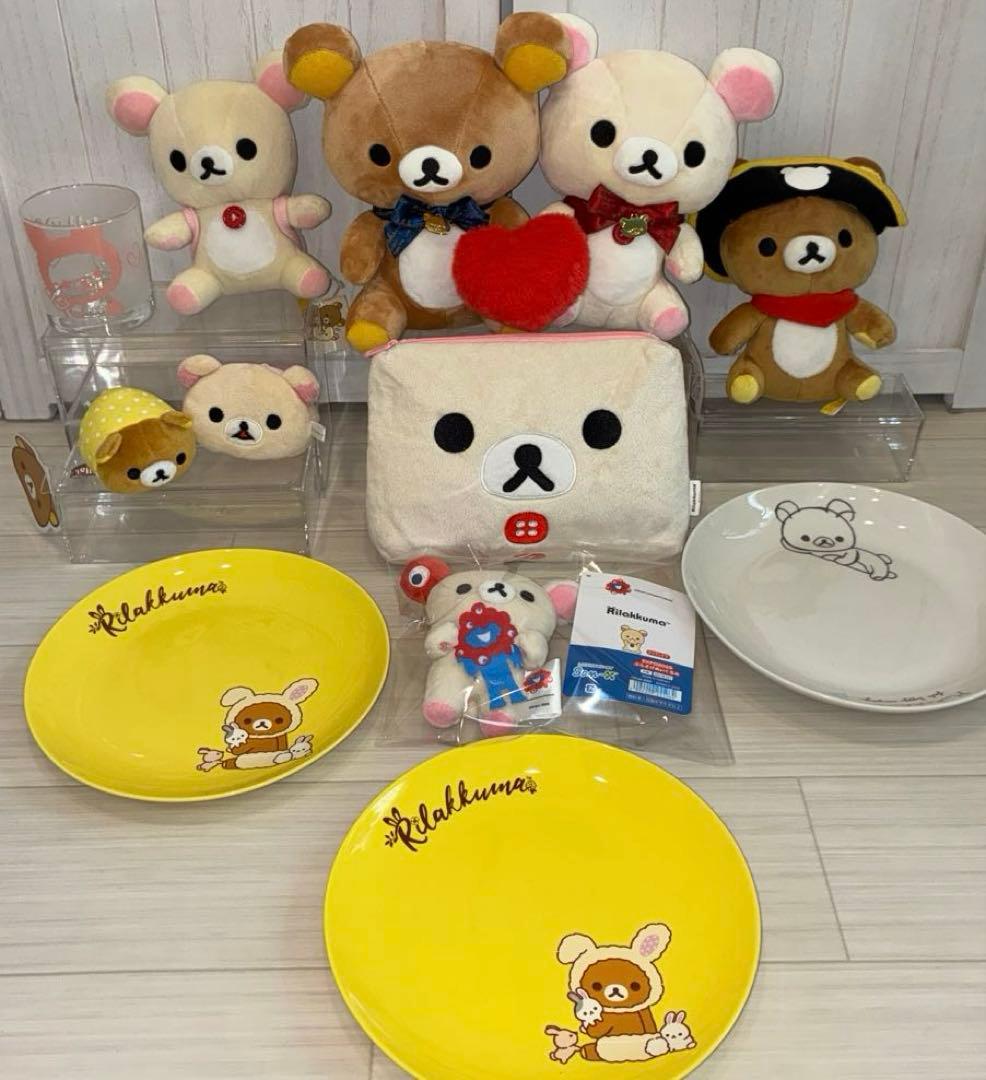 リラックマぬいぐるみマスコット11点セット。ミャクミャクぬいぐるみ新品