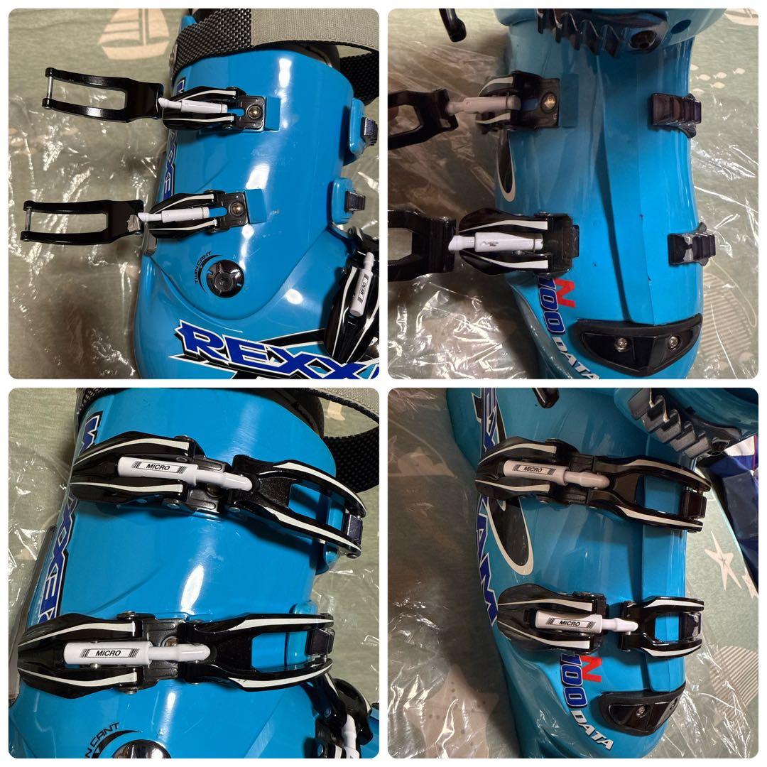 REXXAM DATA100N スキーブーツ 26cm ブルー 収納バッグ付き