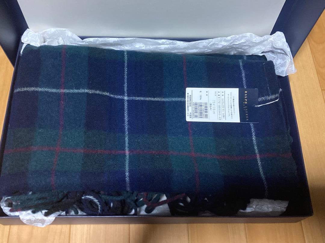 Ralph Lauren タータンチェック ブランケット 75x136cm