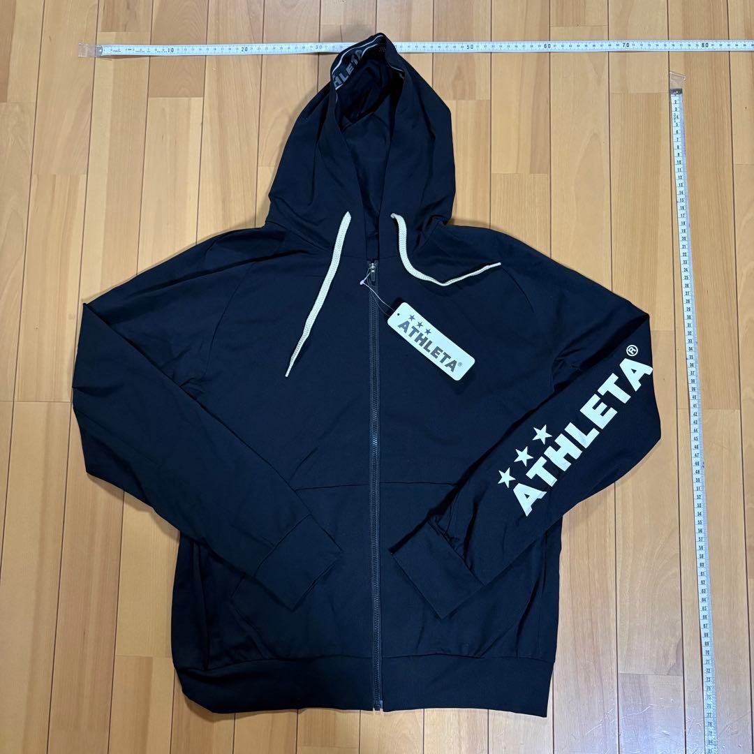 【新品 未使用】ATHLETA フード付きジャージ ブラック メンズM
