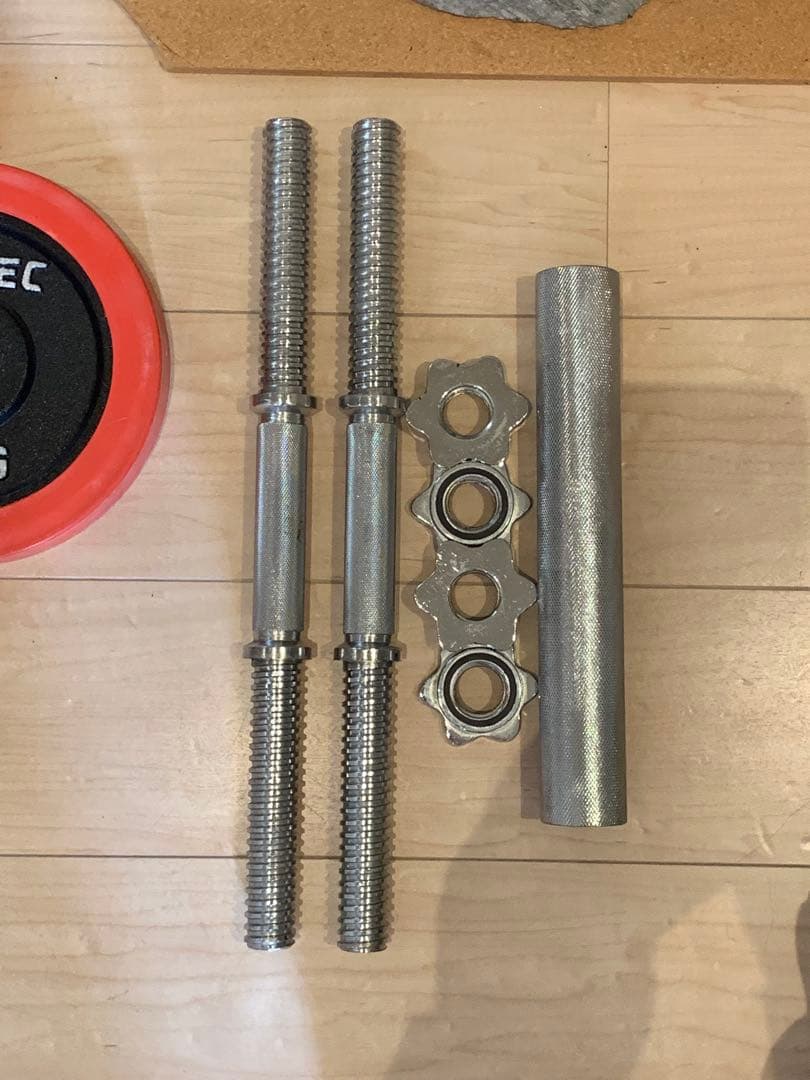 IROTEC 45kg ダンベルセット(バーベル可変シャフトジョイント付き)