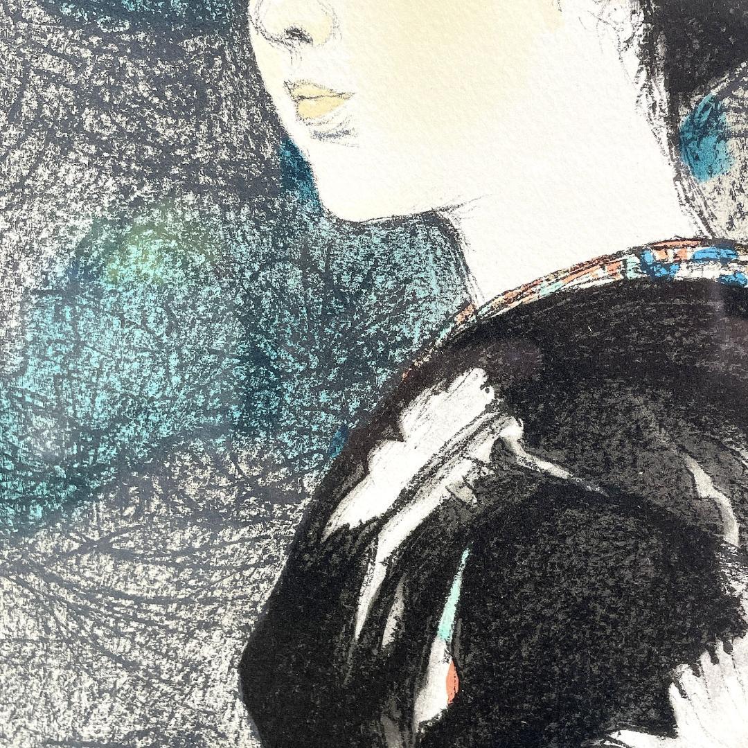 真作保証 小松崎邦雄『鶴の舞妓』リトグラフ ED69/125 額装 R8SD40