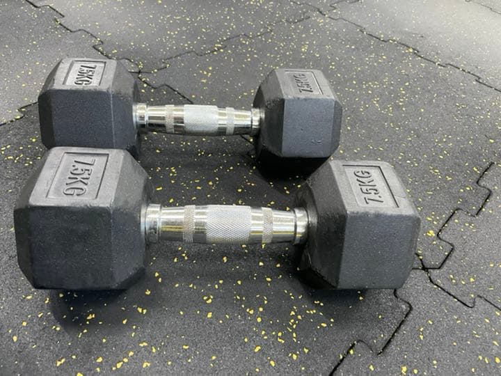 ラバーヘックス  ダンベル　２.5kg 5kg7.5kg 10kg  各２個