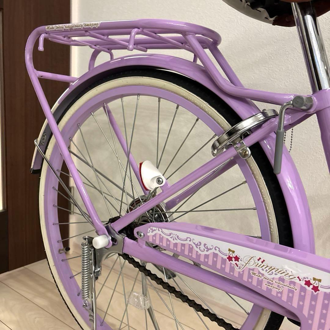 かなです。アサヒサイクル　バスケットかご付き自転車　プリンピング　22