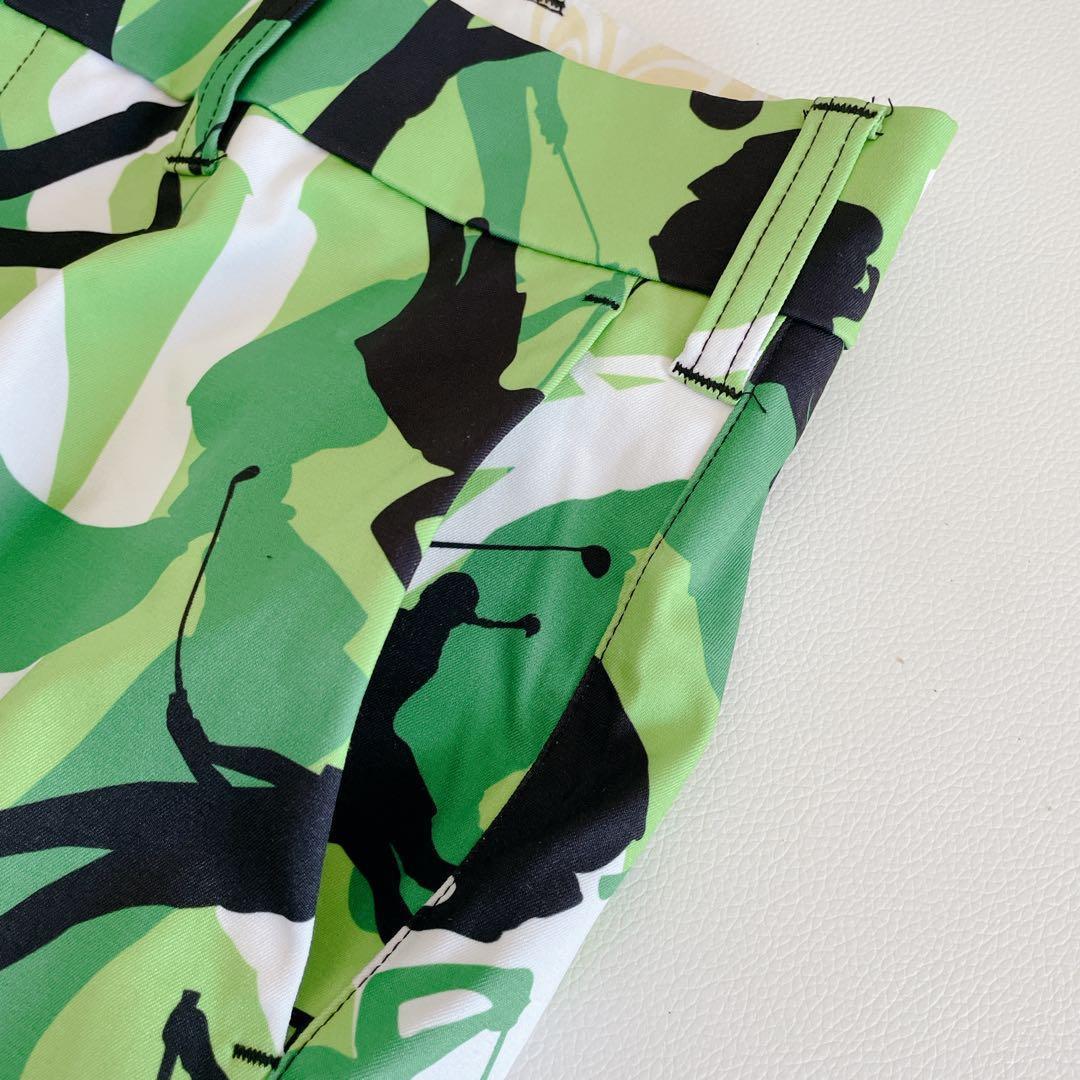 LOUDMOUTH ラウドマウス ゴルフ ロングパンツ L 総柄 グリーン