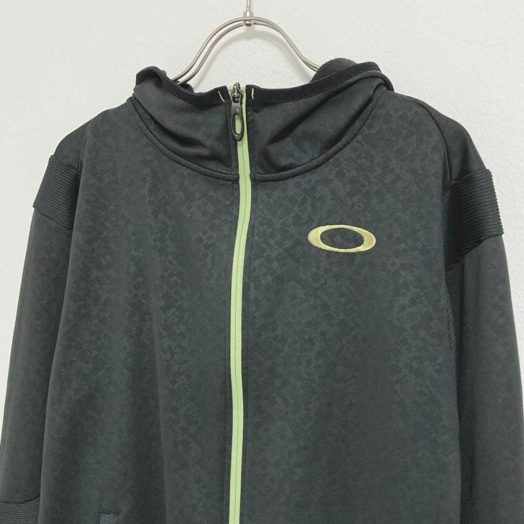 OAKLEY オークリー ジップパーカー ブラック M ロゴ刺繍