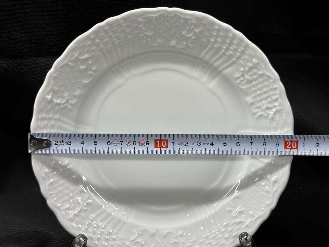 【極美品】HEREND ヘレンド　バロックホワイト　20.5cm プレート　2P