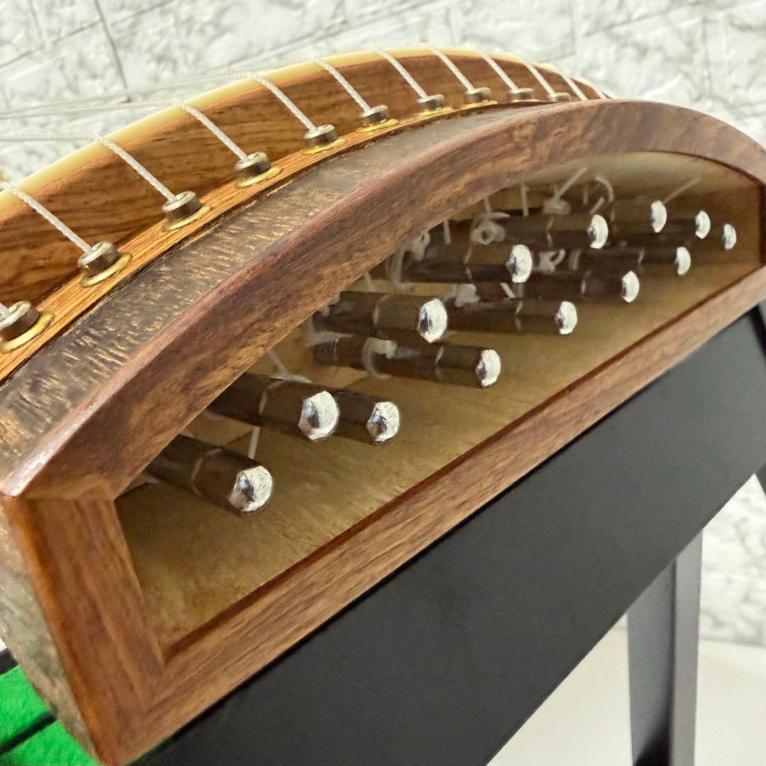 ①美品　ゼンオン 文化箏 羽衣 13弦　保存袋　専用スタンド　立奏台　フルセット