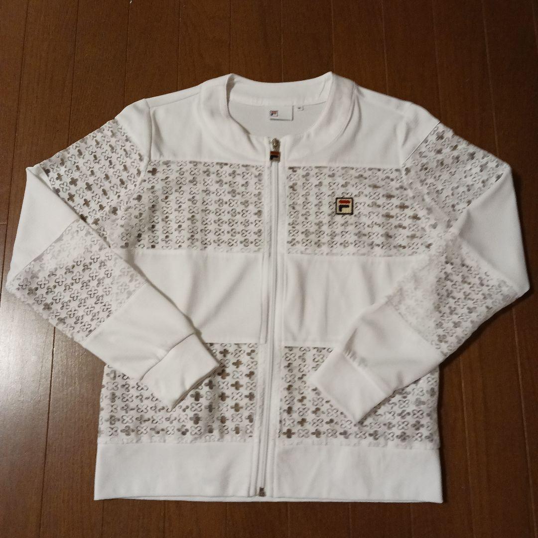FILA ホワイト ジップアップジャケット M