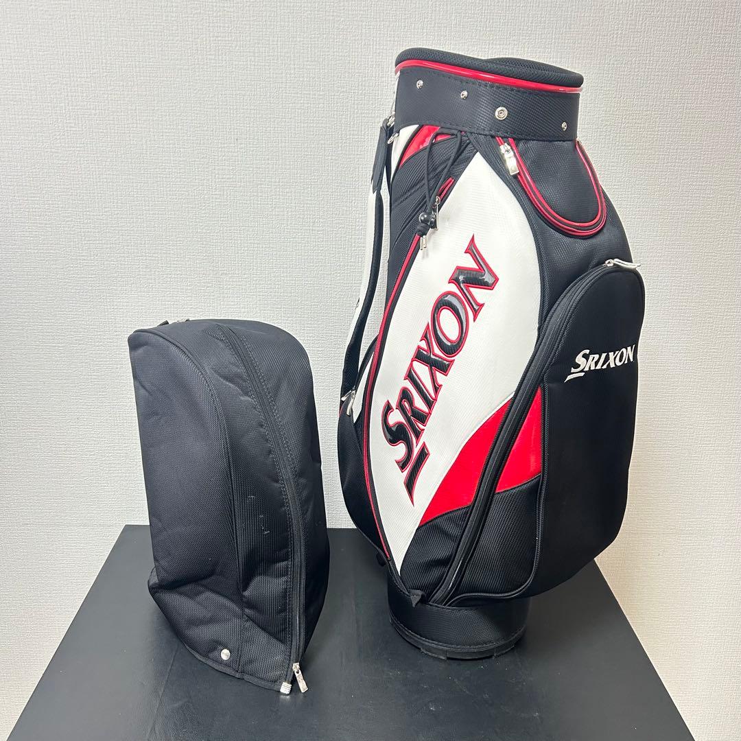SRIXON スリクソン キャディバッグ 9型 ホワイト×ブラック×レッド