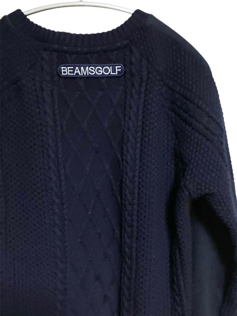 BEAMS GOLF ニットトレーナー ネイビー