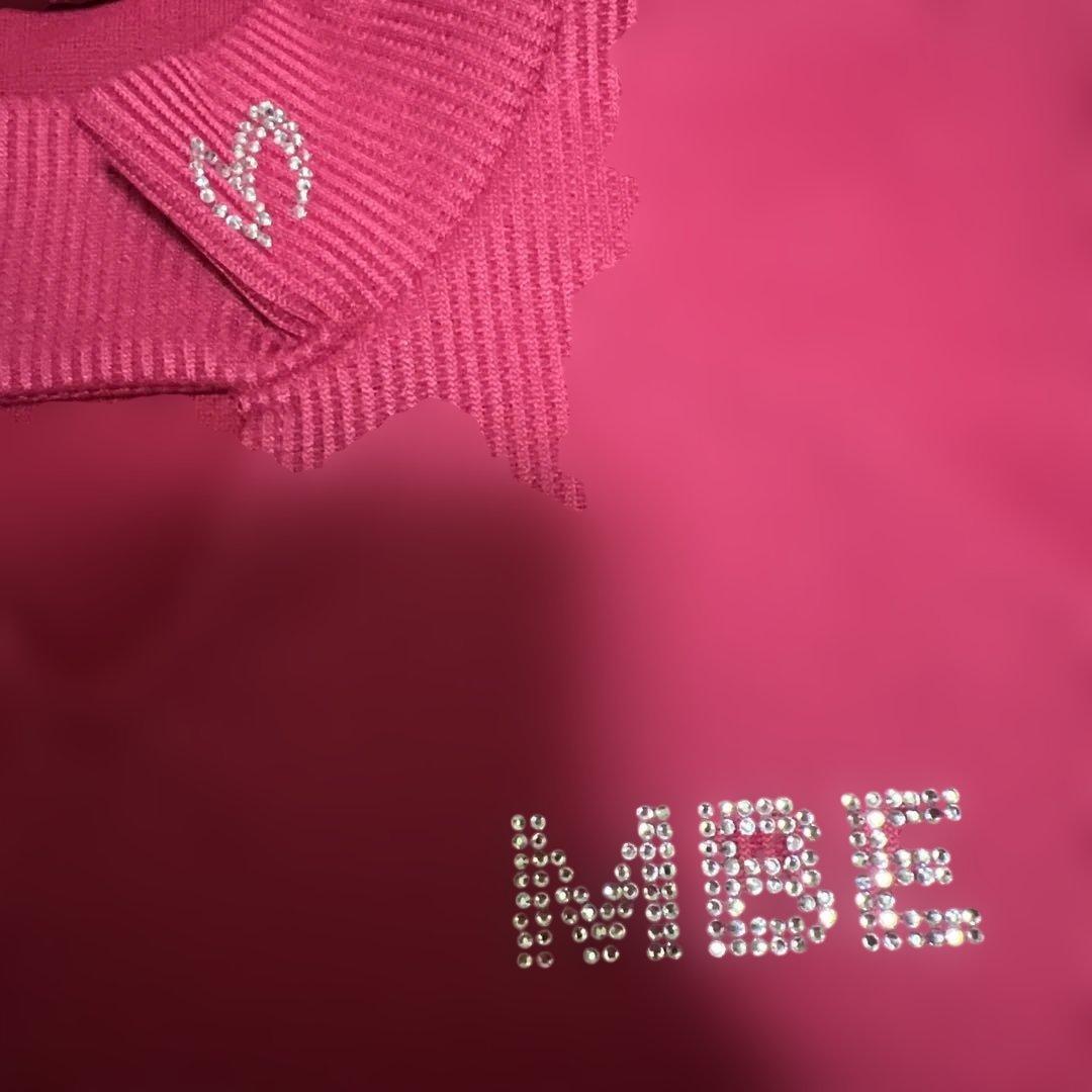 MBE ストーン付き 長袖トップス ピンク