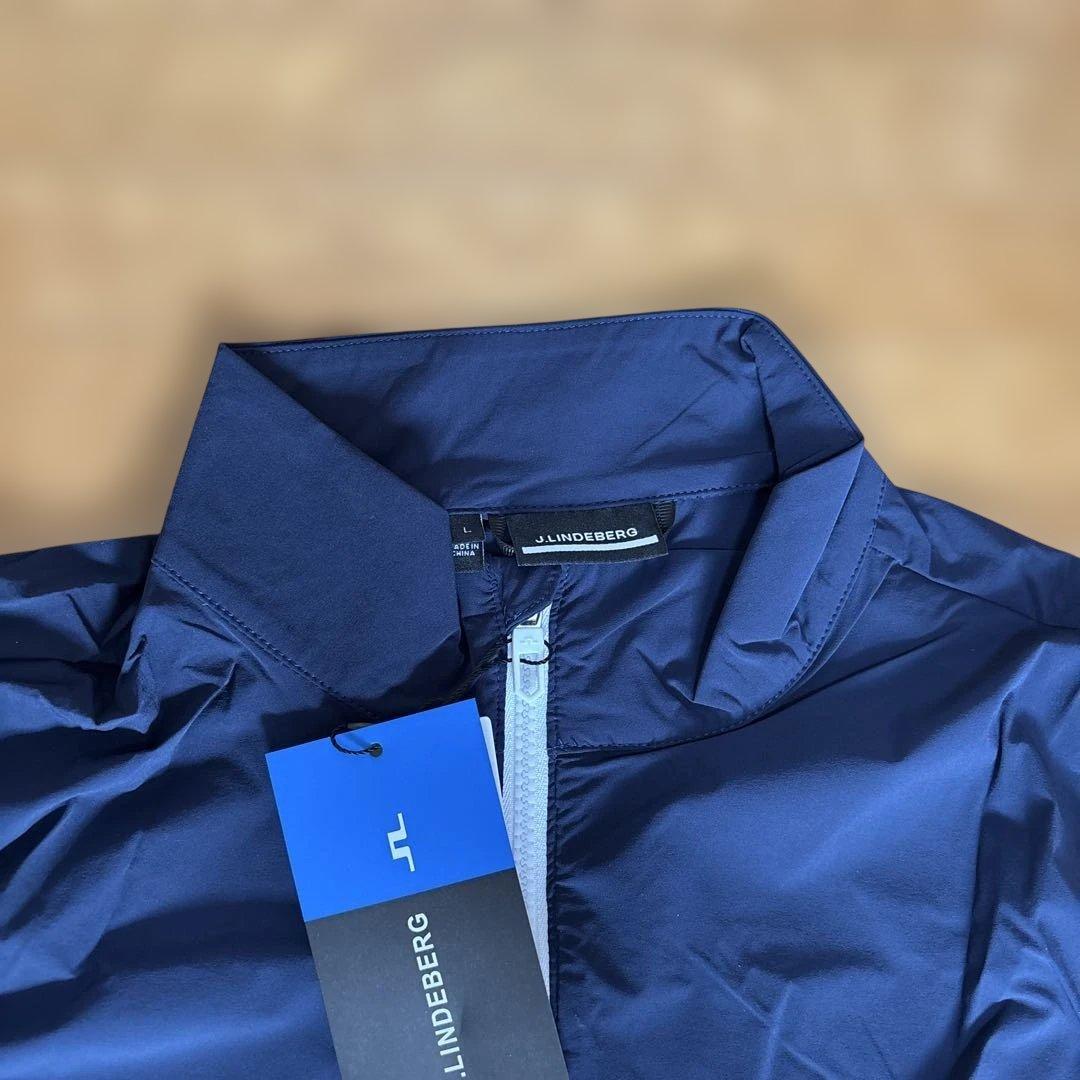 ☆新品☆J.Lindeberg ジェイリンドバーグネイビー ベストL 薄手