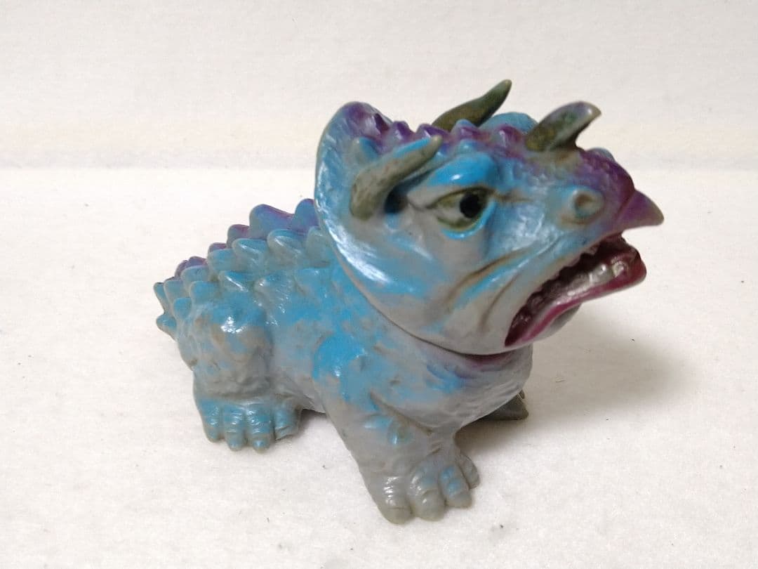 当時物 三浦トーイ トリケラトプス風怪獣 ソフビ