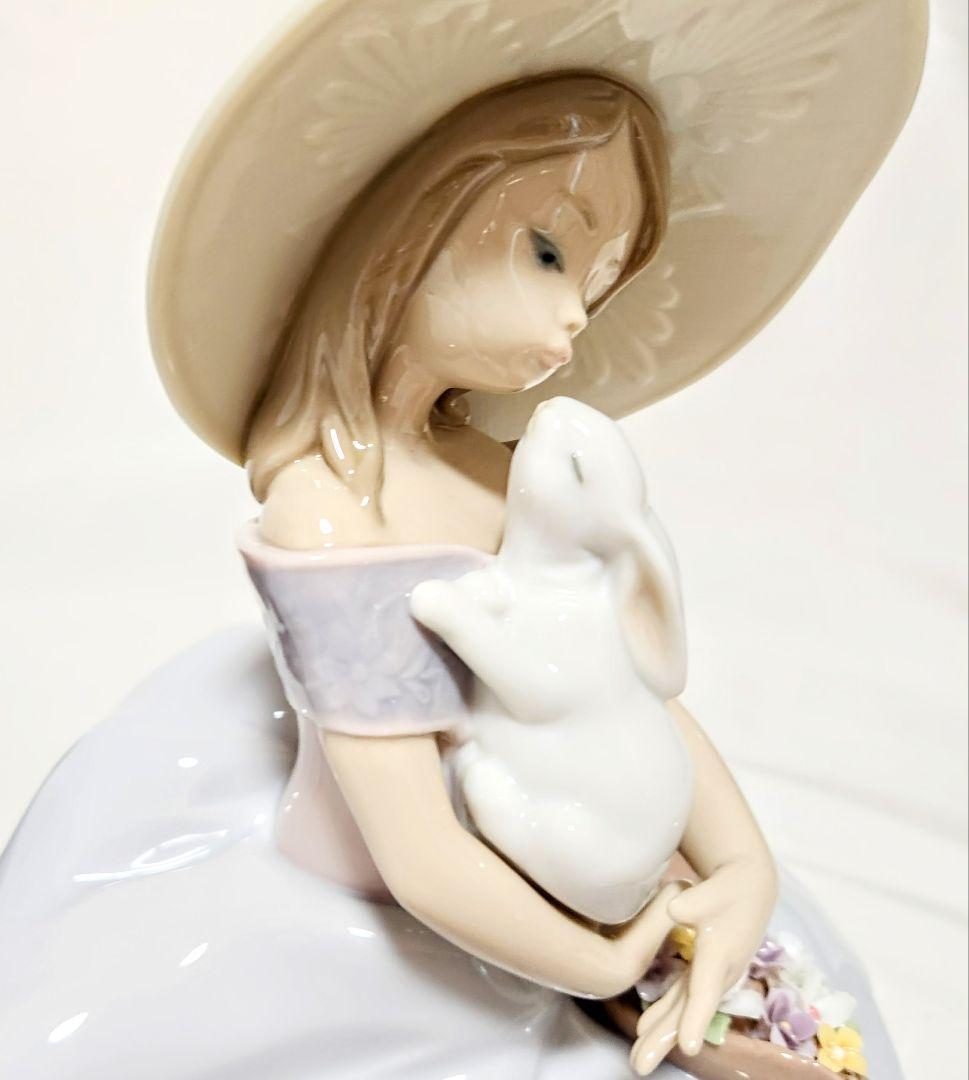 ローズガーデン　リヤドロ【美品ガラスケース入】バニーKiss希少2001年