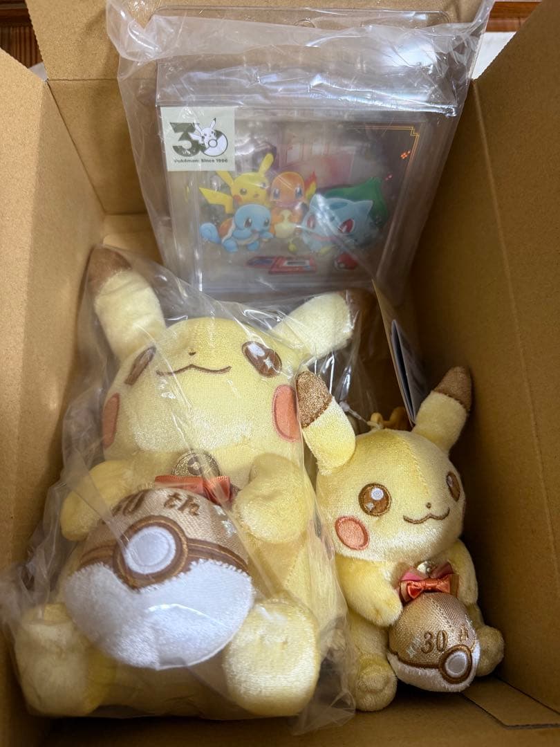 ポケモン30周年 ピカピカピカチュウぬいぐるみ マスコット アクリルセット
