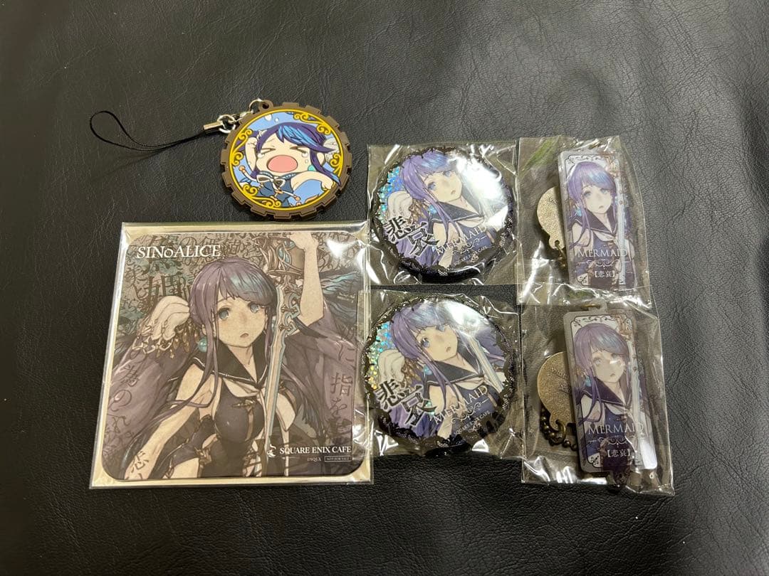 シノアリス SINoALICE 人魚姫 缶バッジ チャーム コースター カフェ