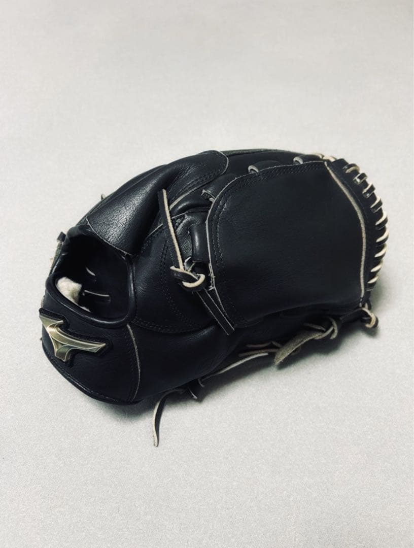 MIZUNO グローバルエリート 軟式グローブ ブラック (美品)グラブ袋付き