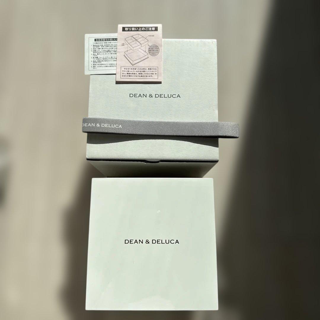 お値下げ　DEAN & DELUCA 3段お重（大）　外箱あり　ホワイト