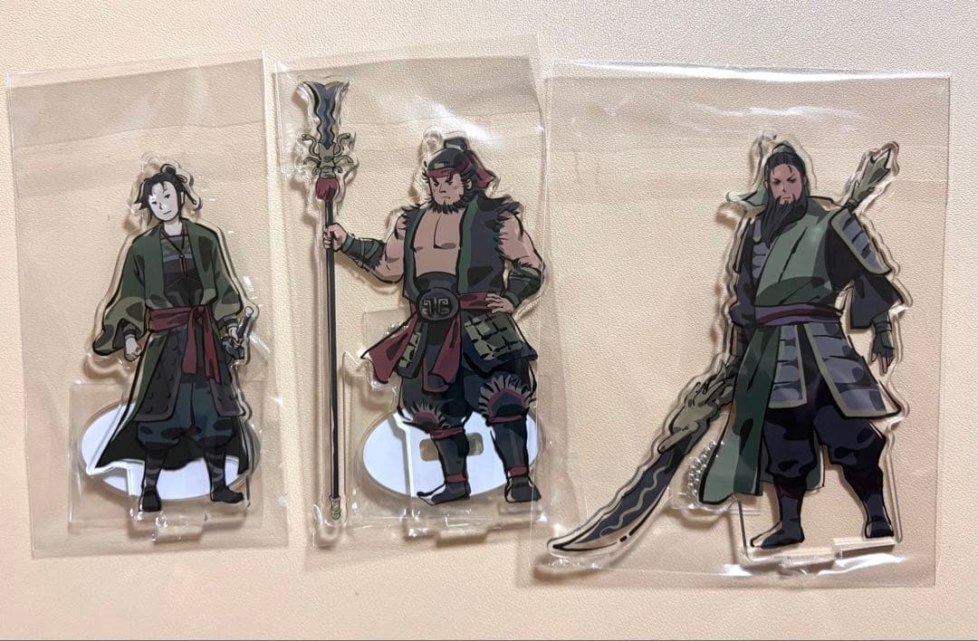 三國無双origins ゆるっとアクリルスタンドキーホルダー　劉備　張飛　関羽
