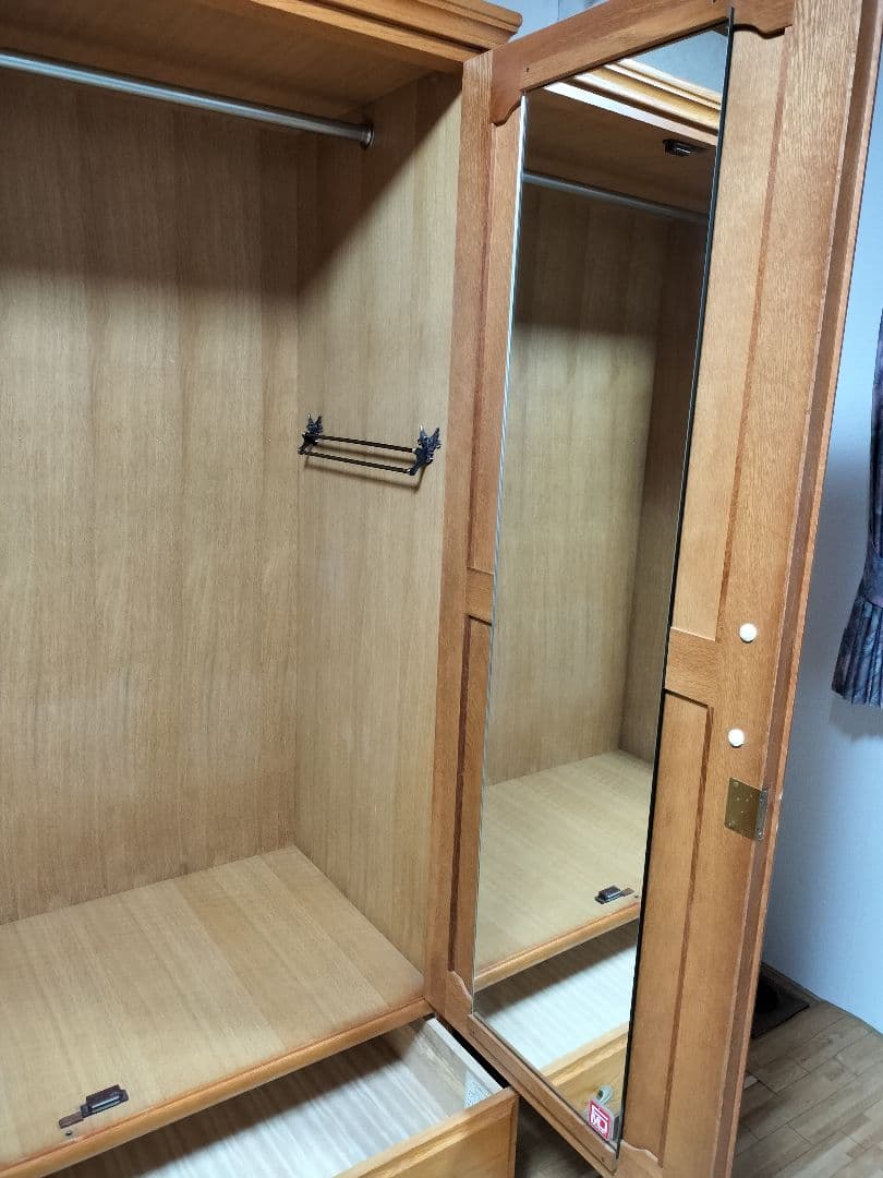 【アンティーク】美品 洋服箪笥 ナラ 婚礼箪笥 引き取り·直接お取引歓迎（札幌市