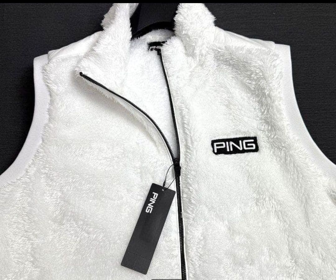 ☆新品 PING ボアフリース フルジップ ベスト 3L