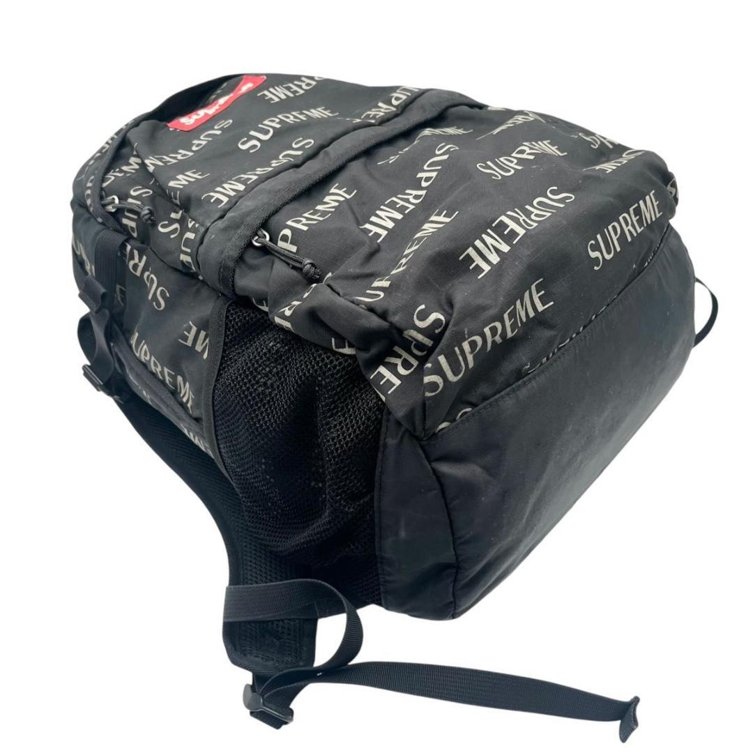 Supreme シュプリーム 総柄 ロゴ バックパック リュック ブラック 70