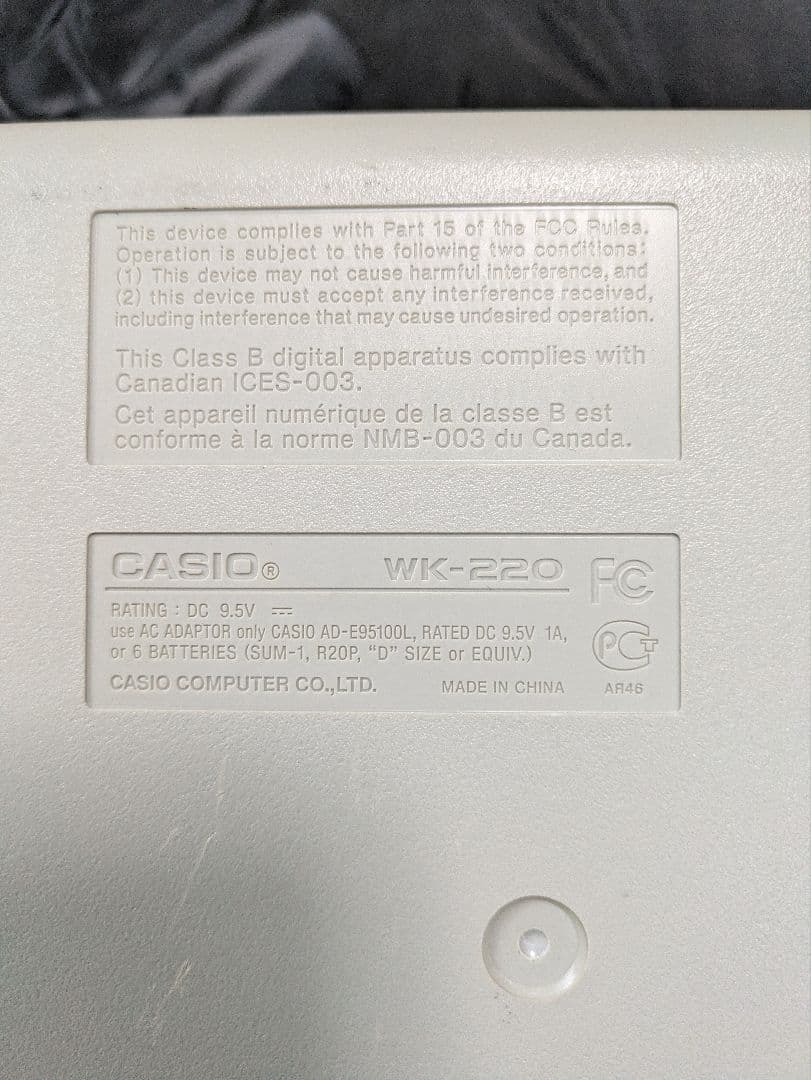 カシオWK-220 専用ケース付き