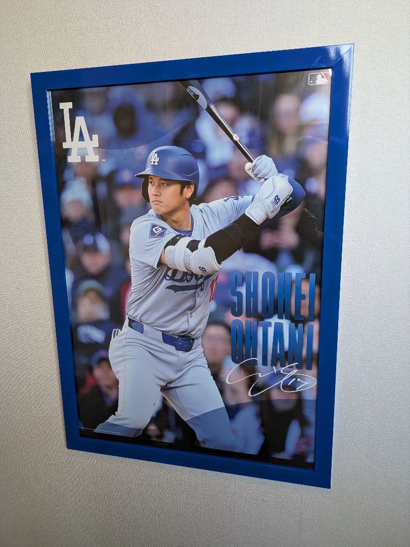 大谷翔平選手、2025年カレンダー、ドジャース、永久保存版、額付