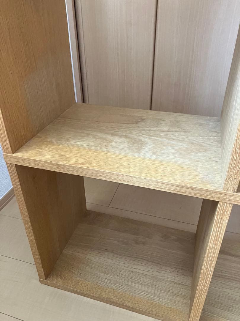 無印良品スタッキングシェルフオーク材&スタッキングチェストハーフ引出し2段