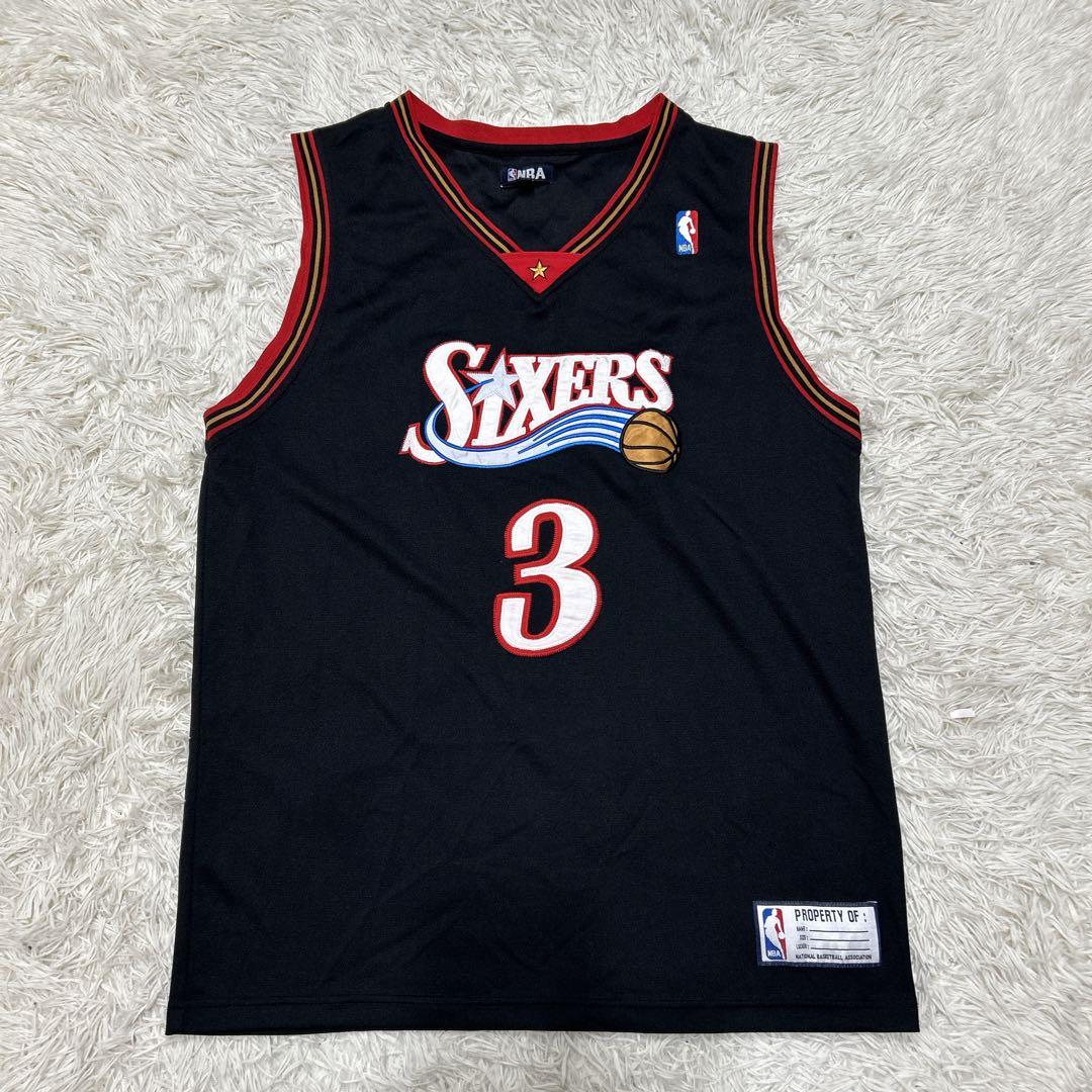 NBA アメリカ　バスケットボール　シクサーズ　アイバーソン　ユニフォーム　刺繍